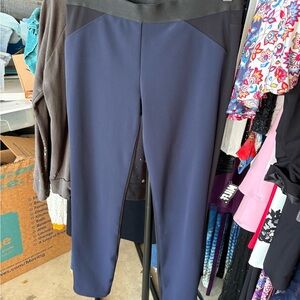 Theory Charcoal and Navy Leggings nwot